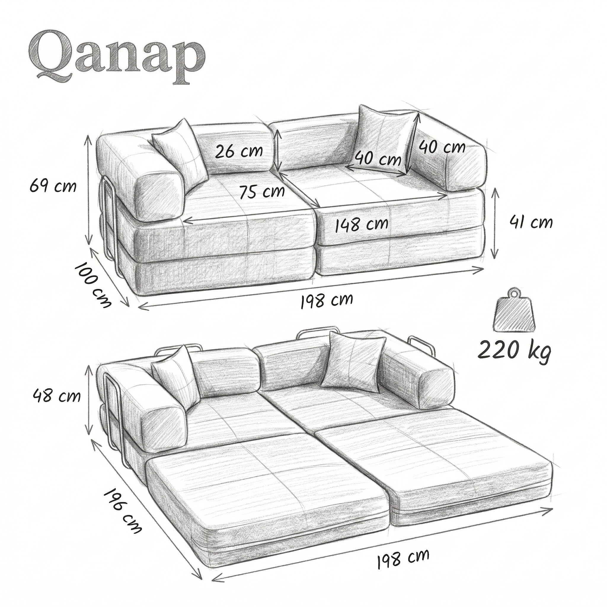 Canapé Teddy Modulable