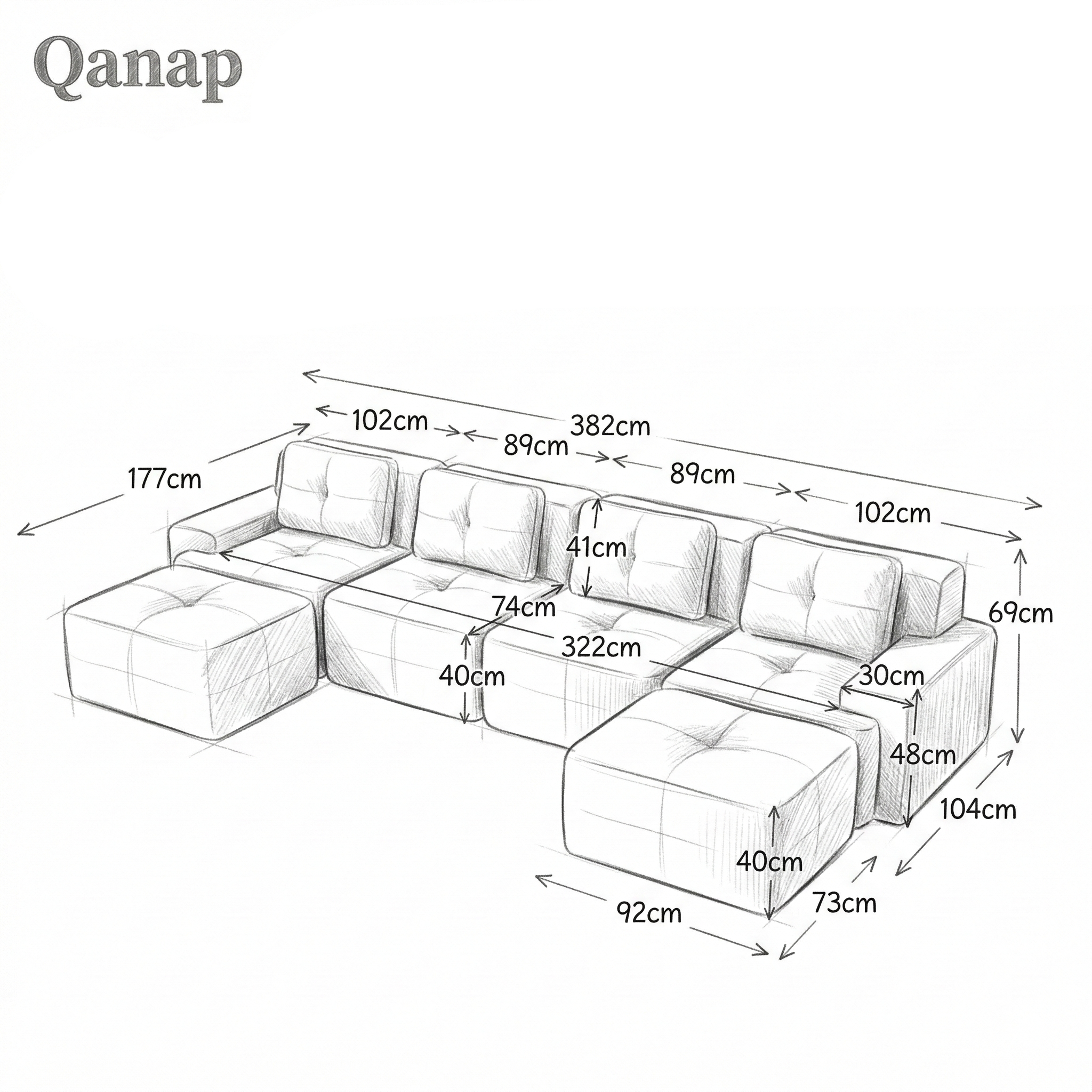 Canapé Modulable Vert